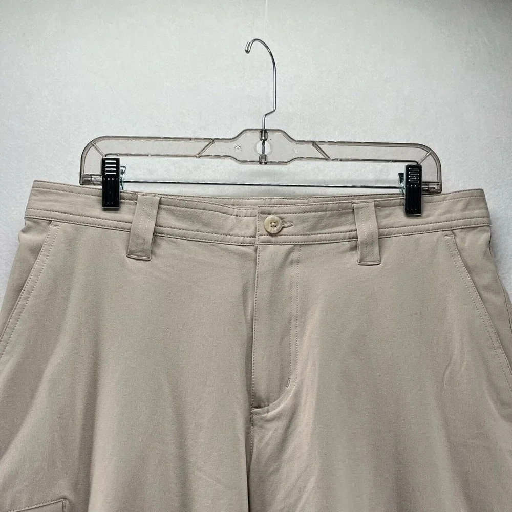 Columbia Shorts Mens 34Wx10L Regular Fit Cargo Performance Stretch Walking Beige - Picture 3 of 12